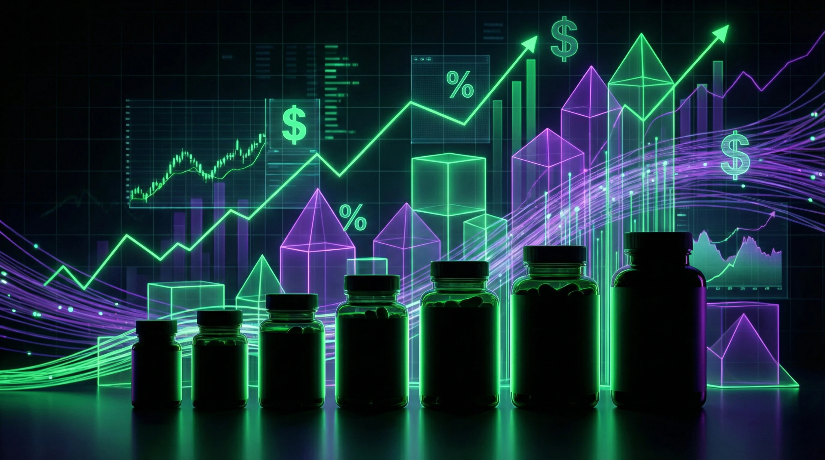 Visualization of global vitamin supplement market growth with emphasis on megadoses