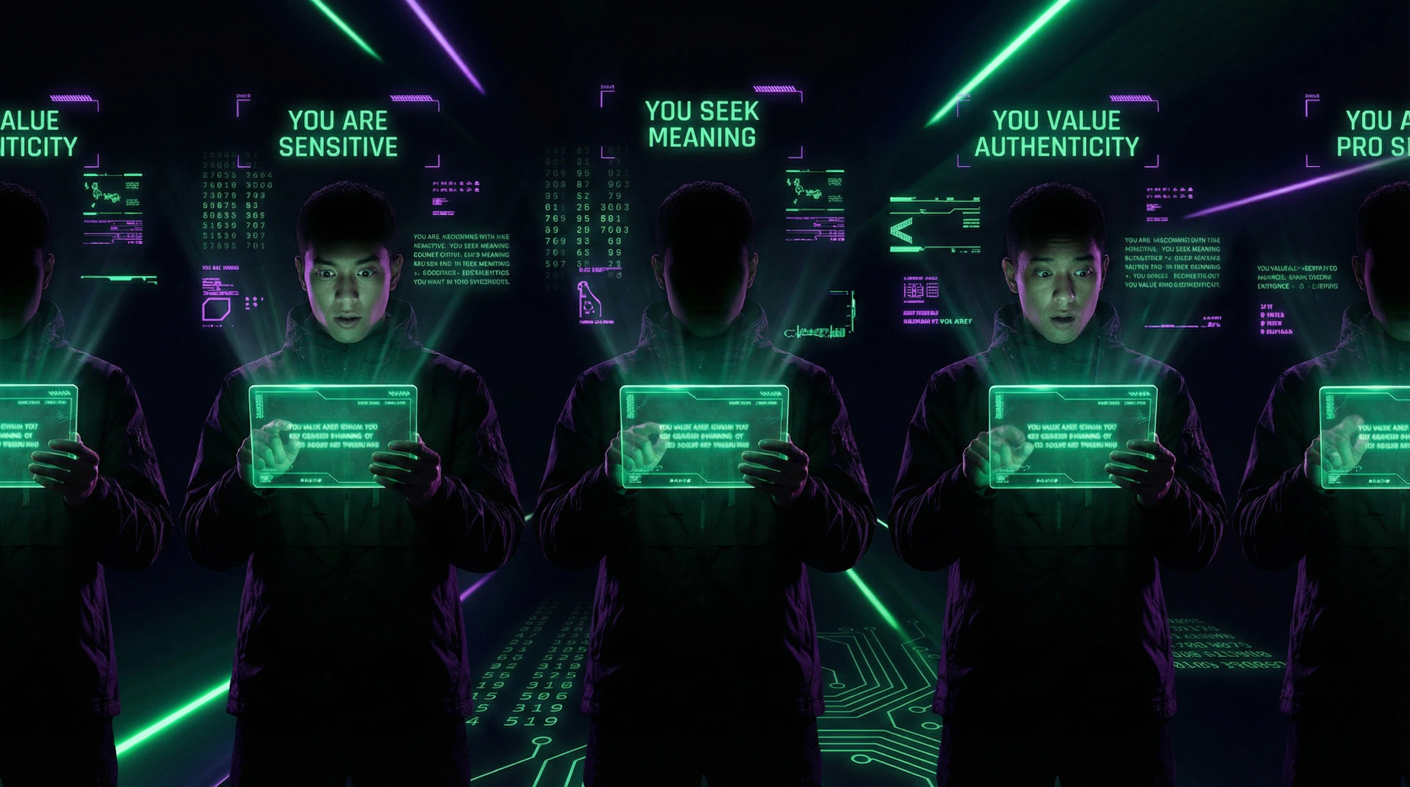 Visualization of the Barnum Effect: identical descriptions perceived as unique