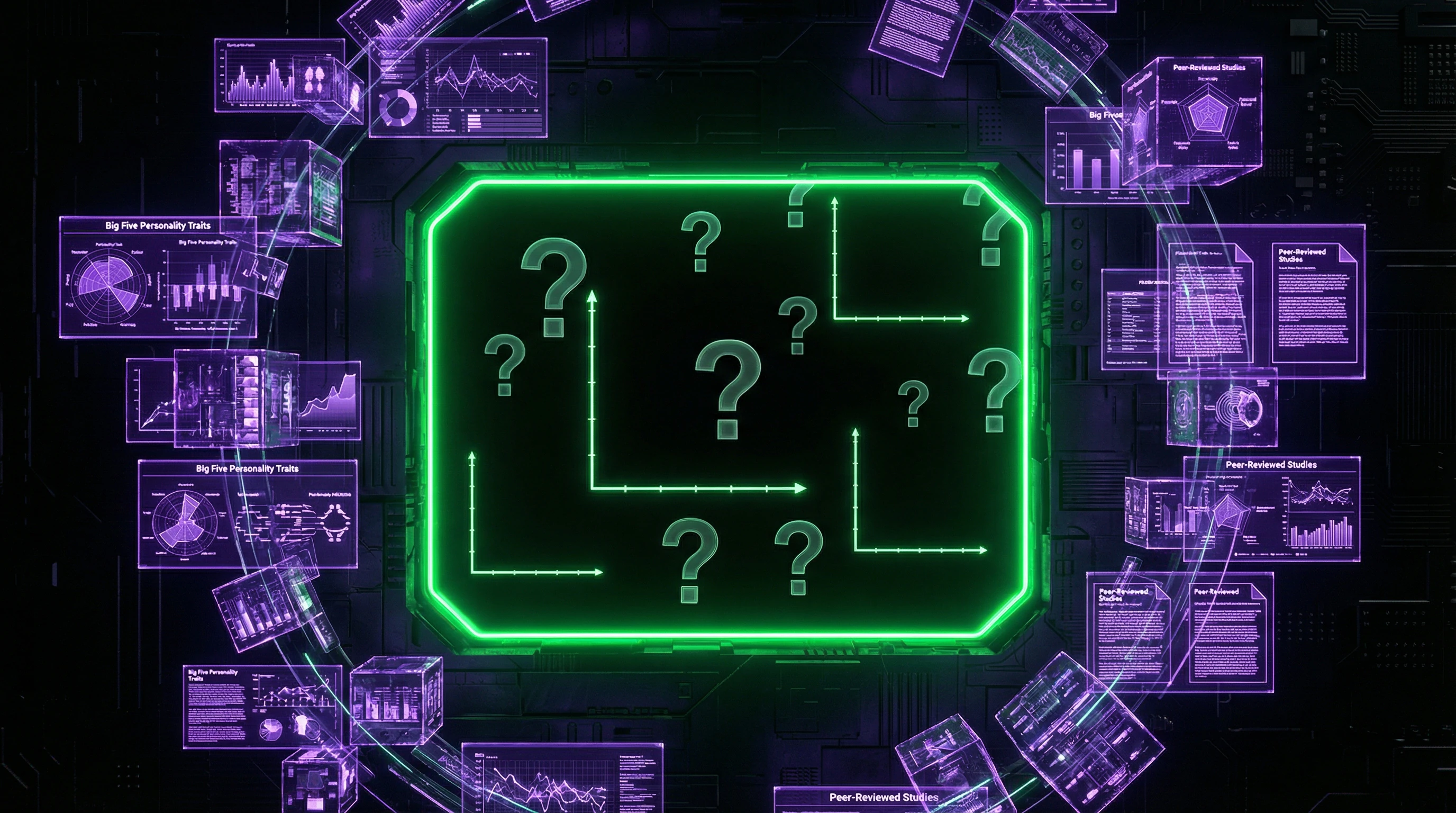 Visualization of the absence of scientific evidence for Human Design as an empty data space