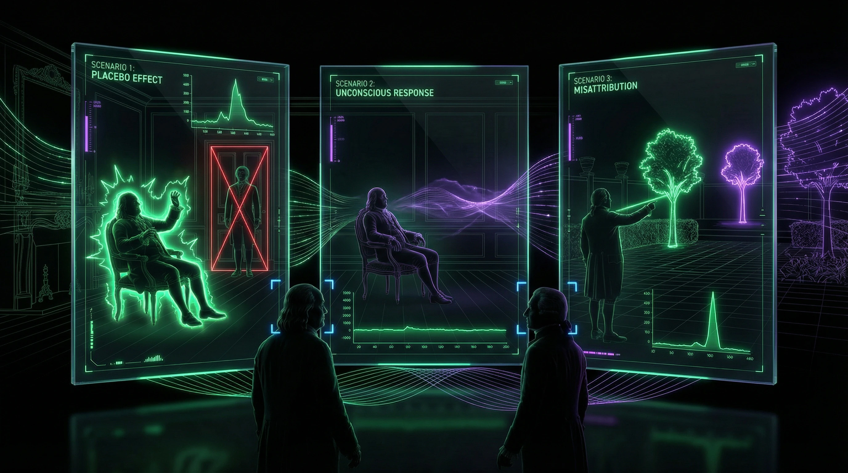 Visualization of the 1784 Royal Commission experiments with patient blinding