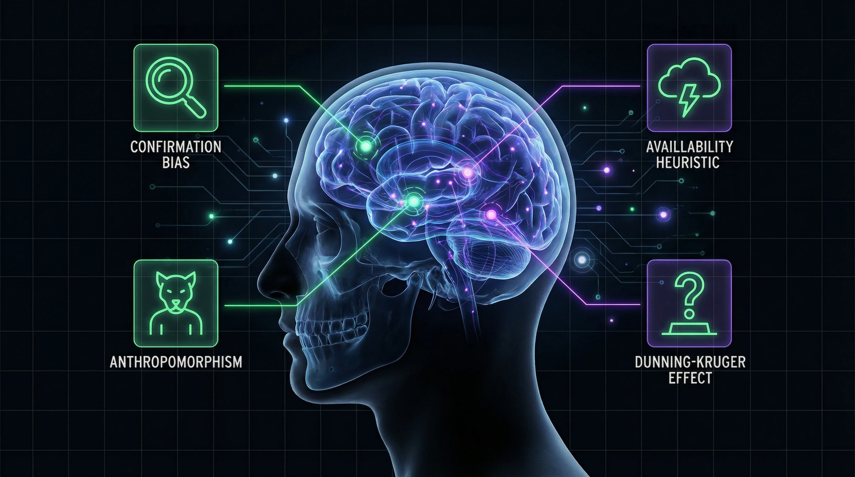 Diagram of cognitive biases in artificial intelligence perception
