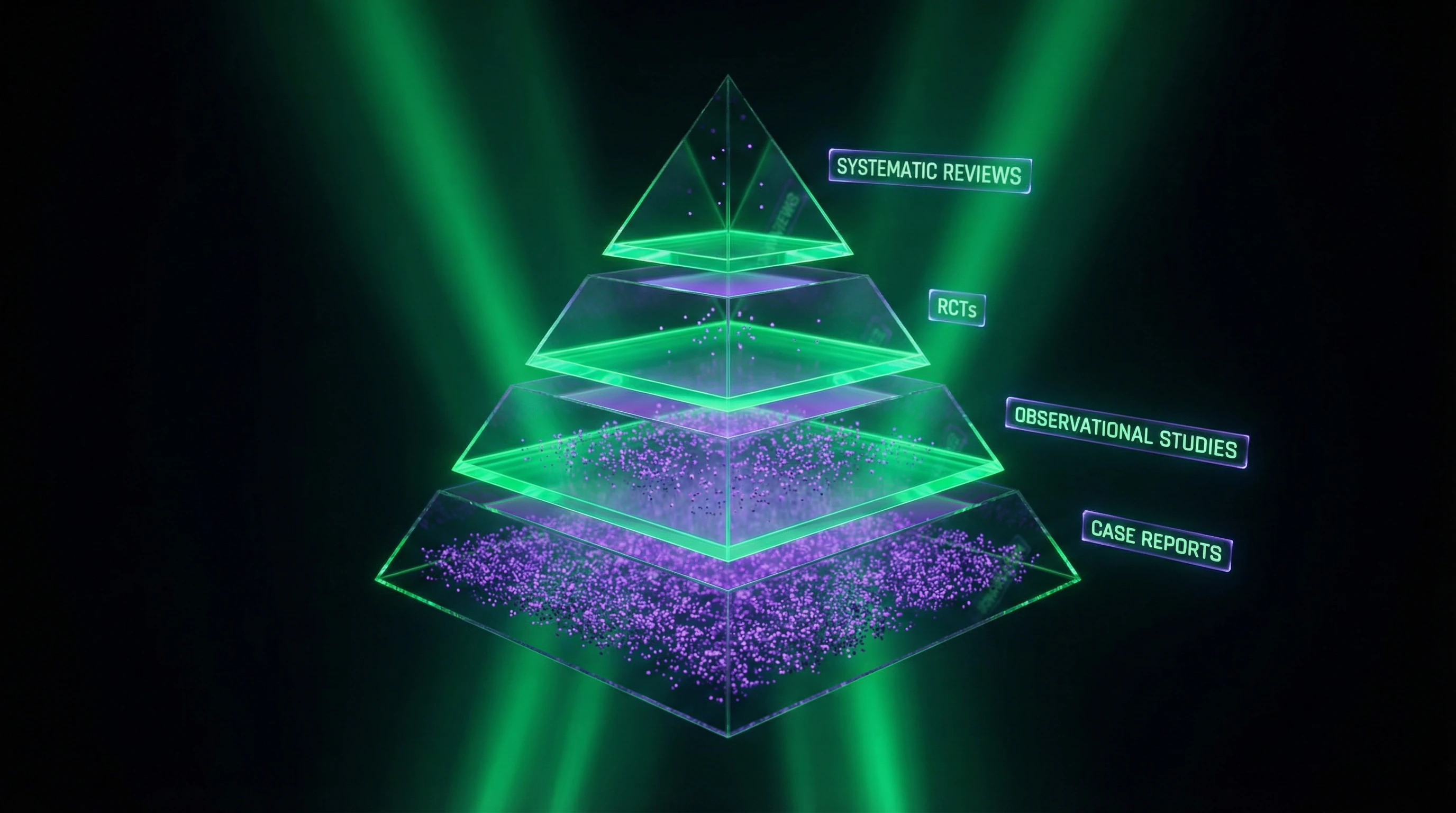 Evidence quality pyramid showing position of bioresonance research