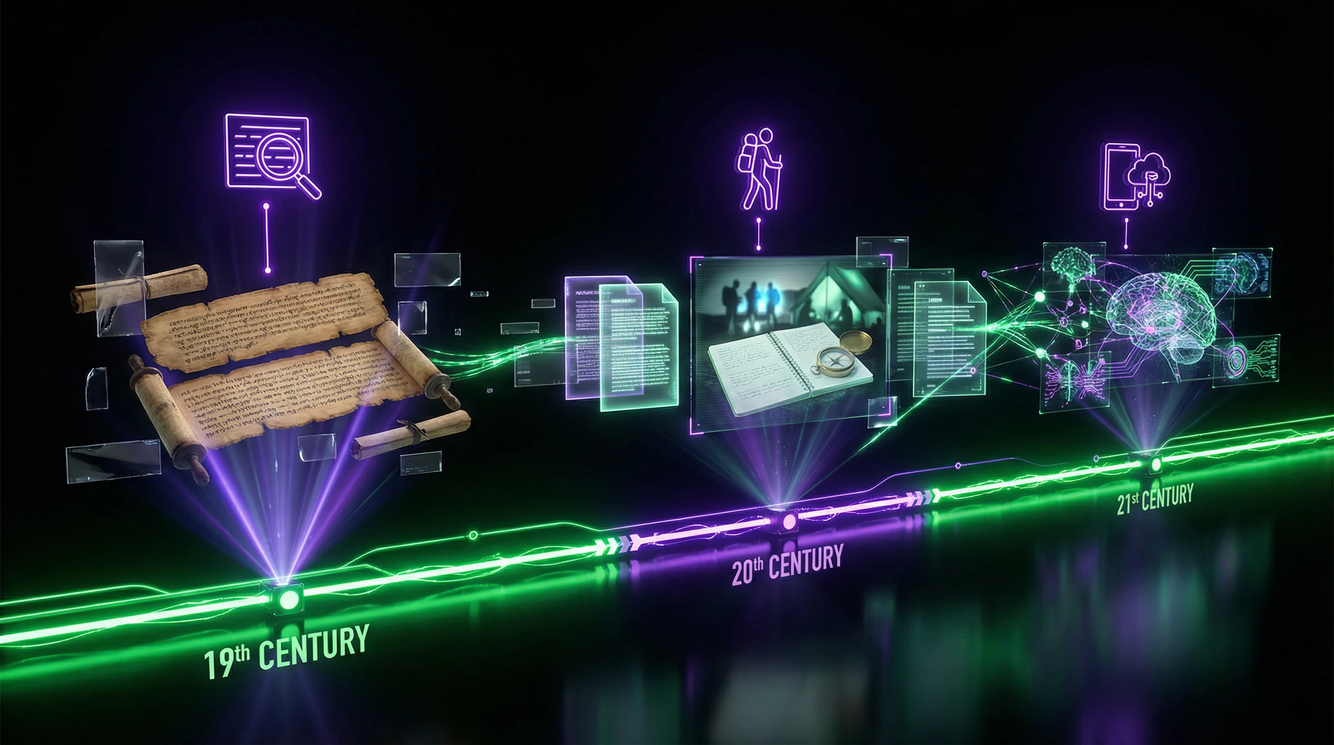 Timeline of Buddhist Studies methodological development from the 19th century to the present