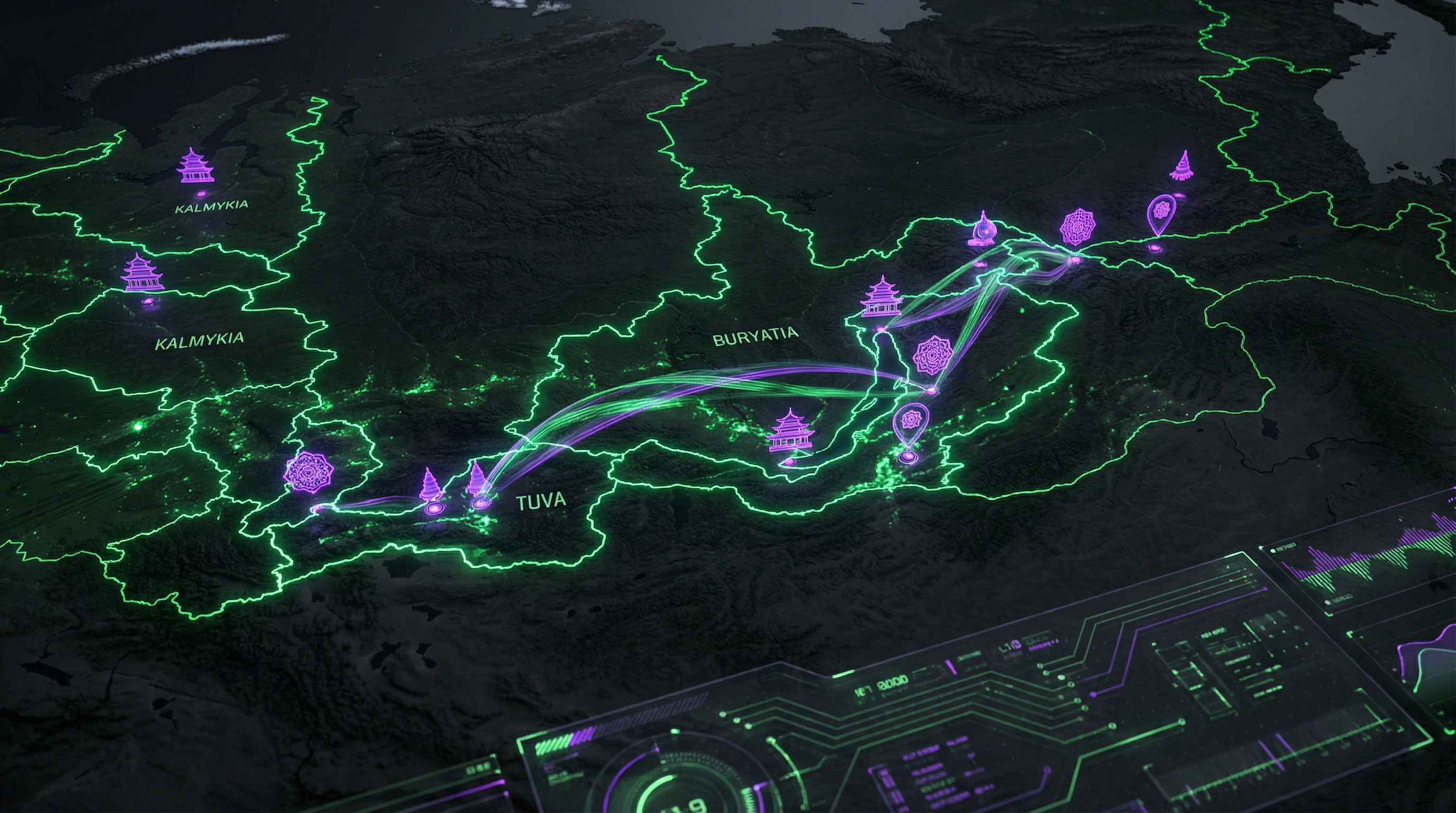 Map of Buddhism distribution in American regions