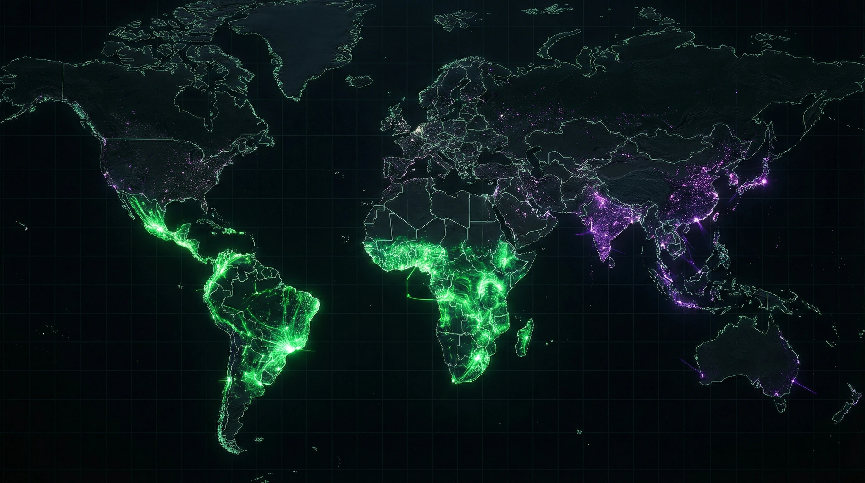 World map with color gradation of Christian population density by region