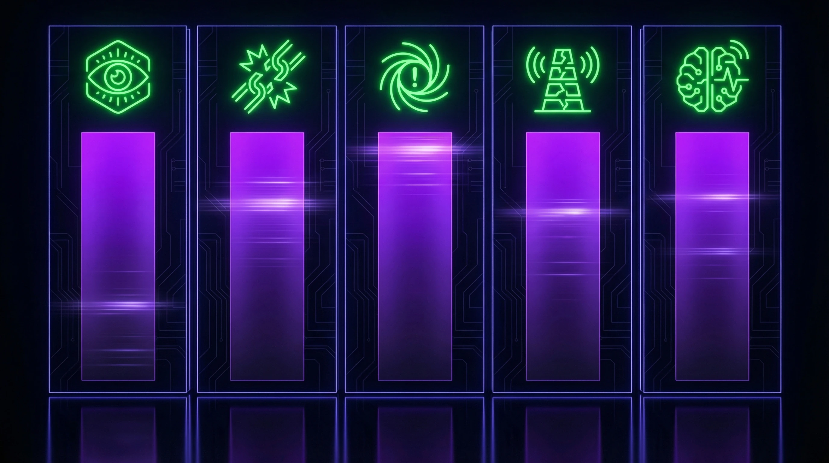 Matrix of five sectarian behavior criteria with risk indicators