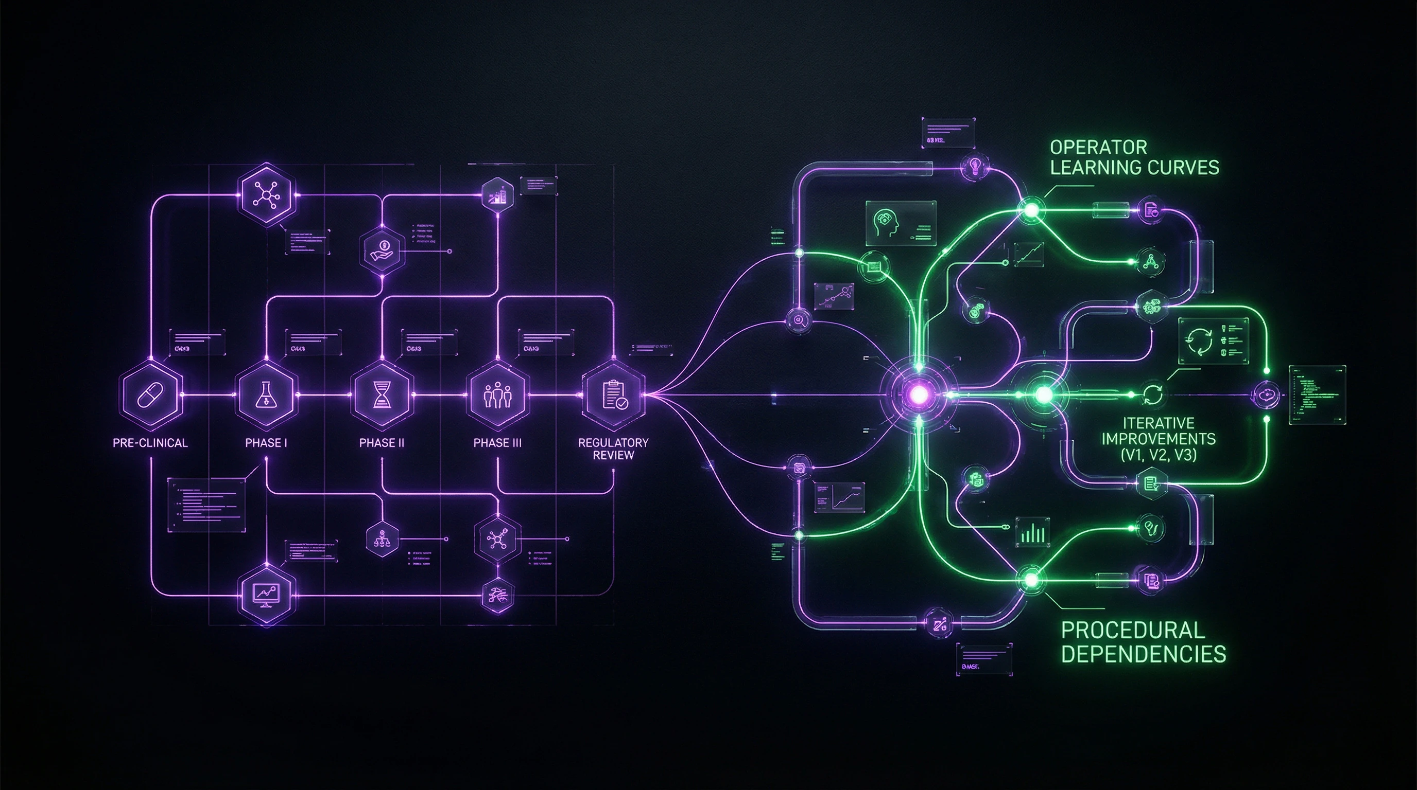 Comparative diagram of evaluation criteria for drugs and medical devices
