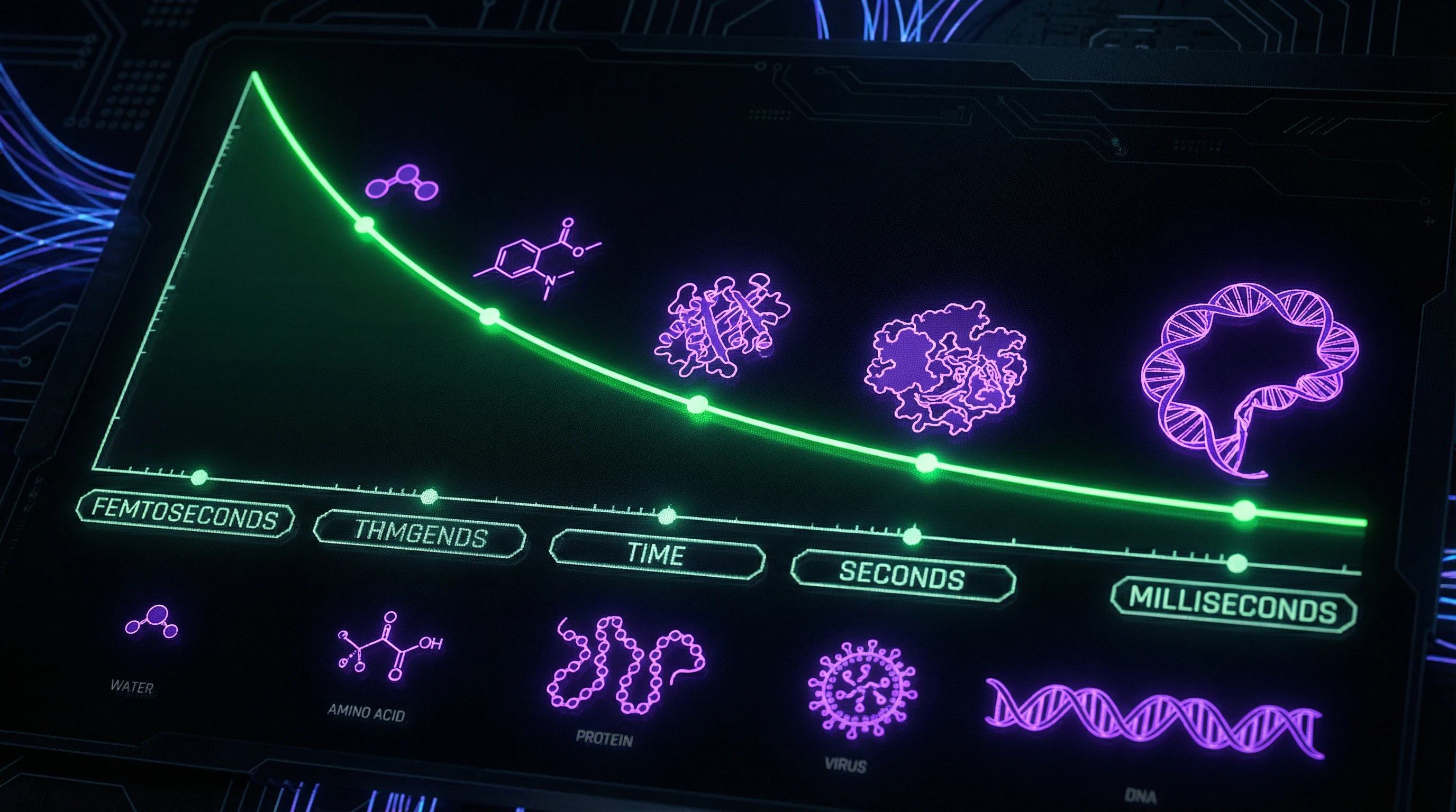 Logarithmic scale of decoherence times for biomolecules of different sizes