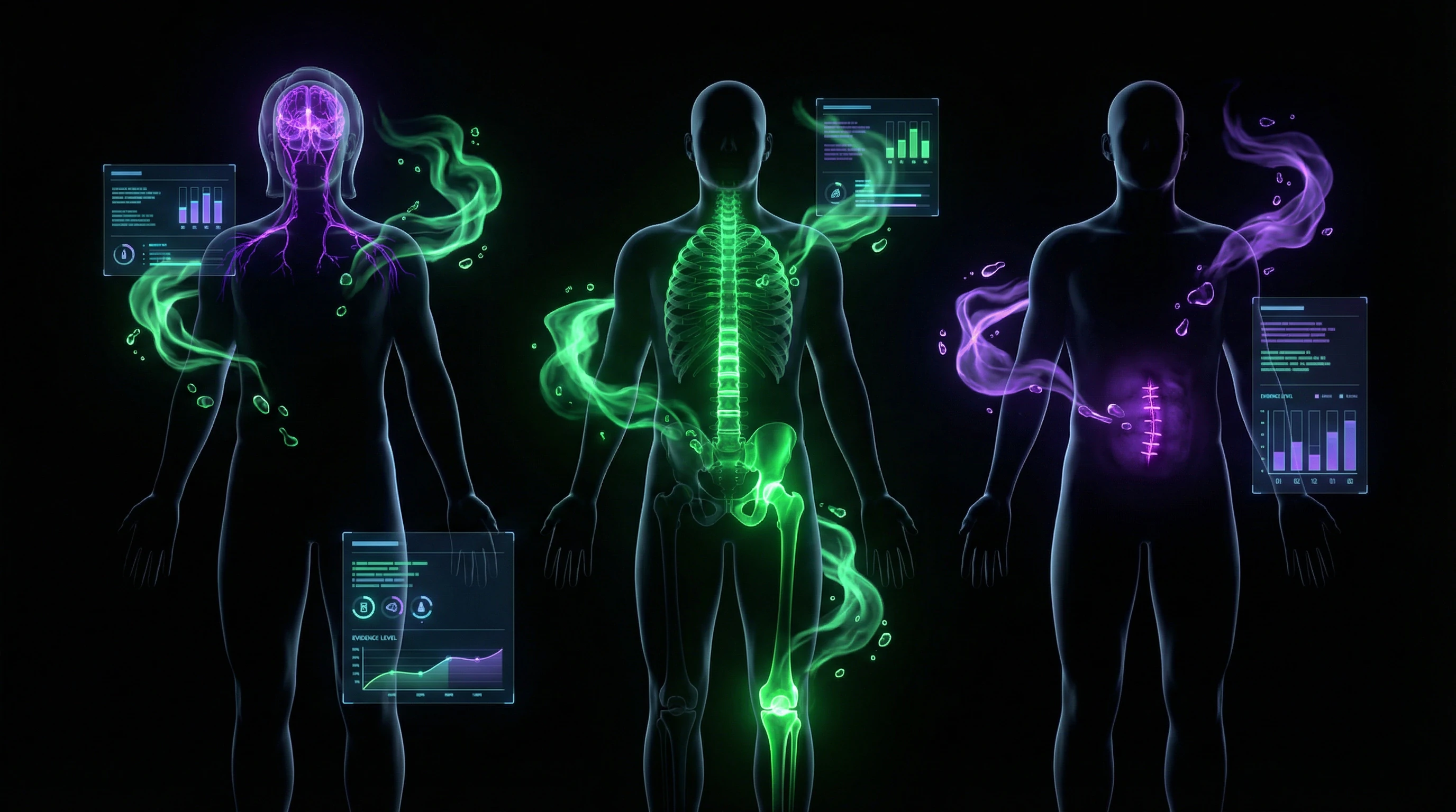 Comparative table of essential oil application protocols for different pain types