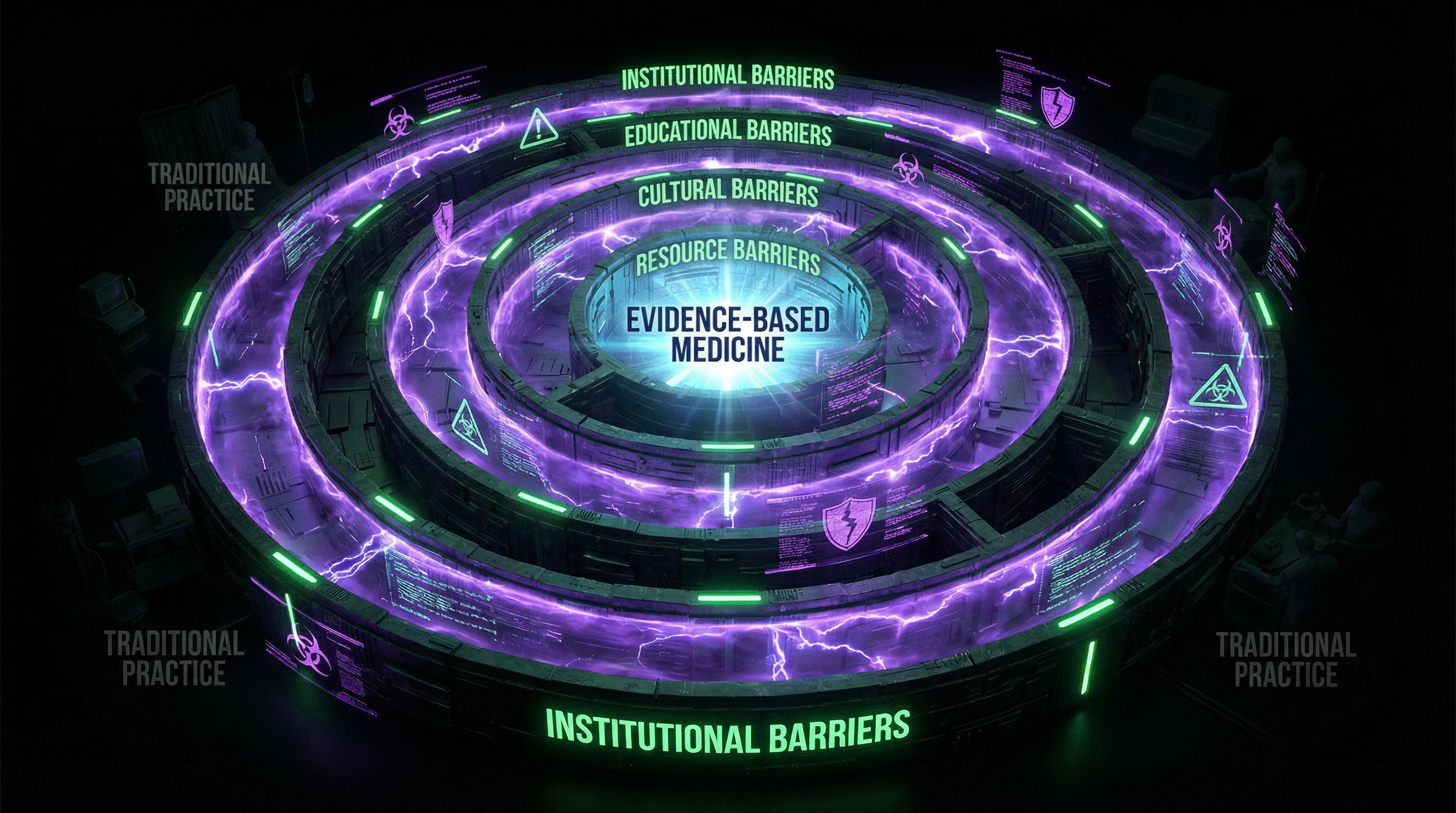 Diagram of multilevel barriers to evidence-based practice implementation
