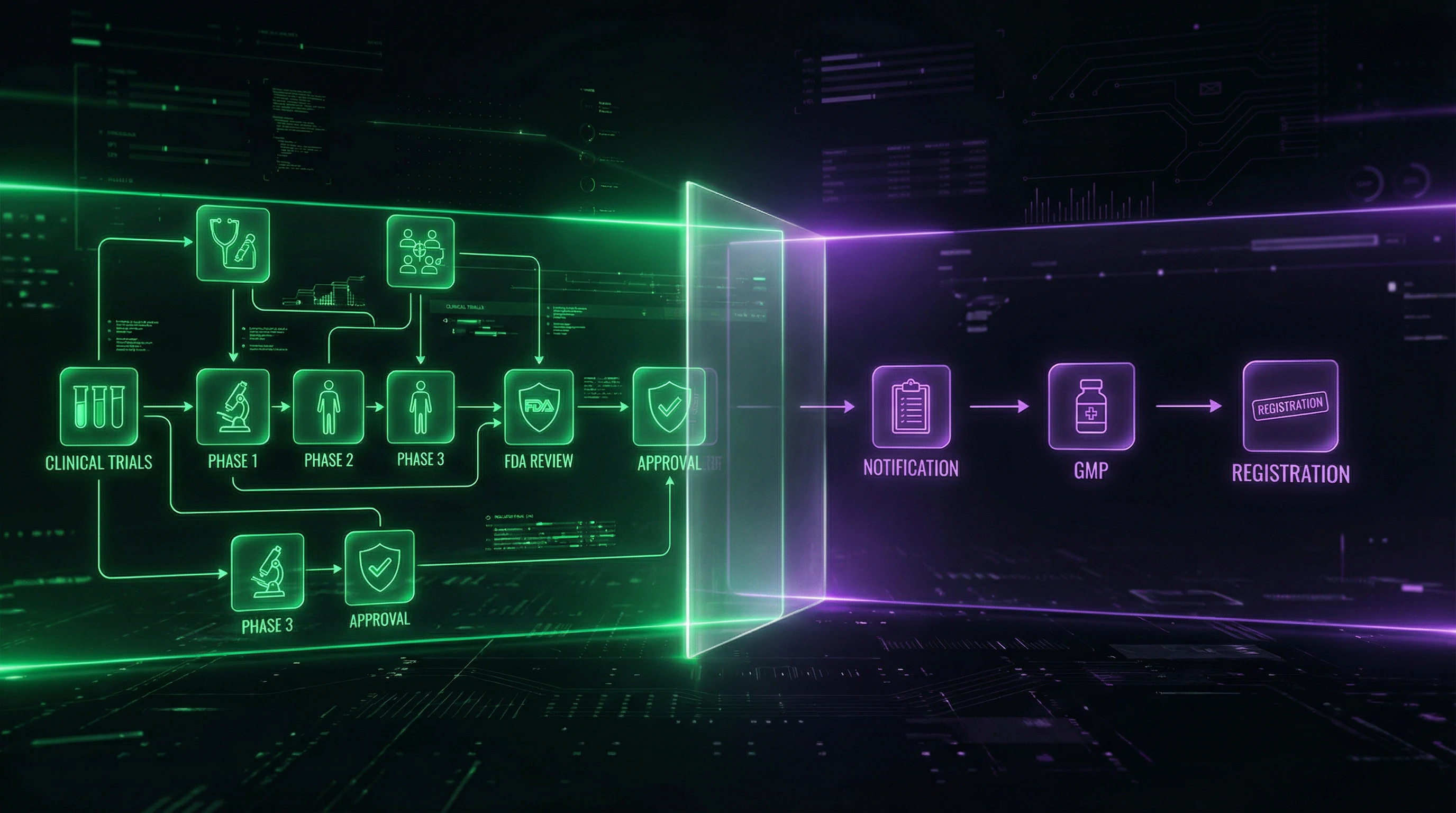 Comparative table of registration requirements for drugs and dietary supplements