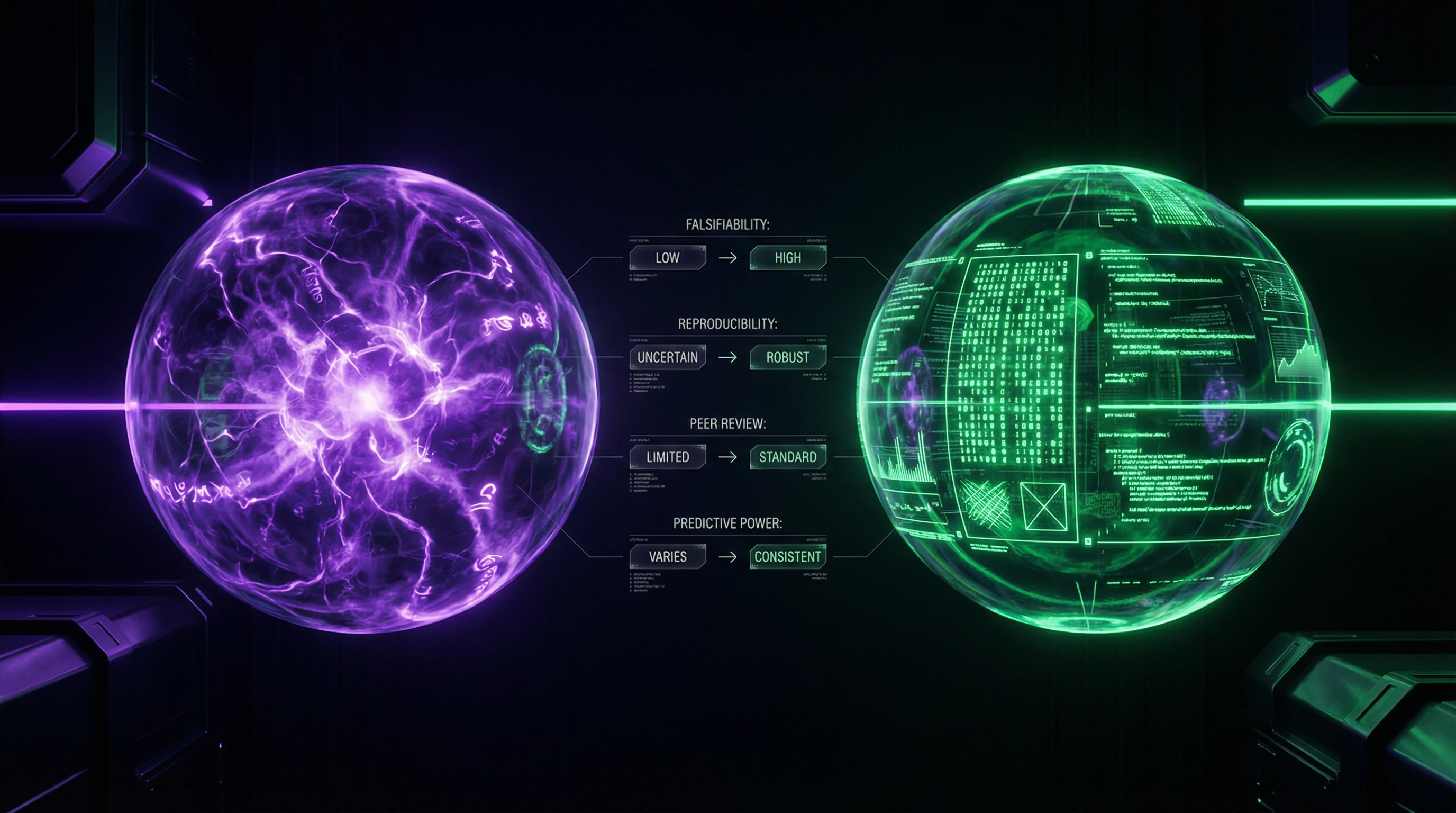 Comparative table of characteristics of scientific psychology and numerology
