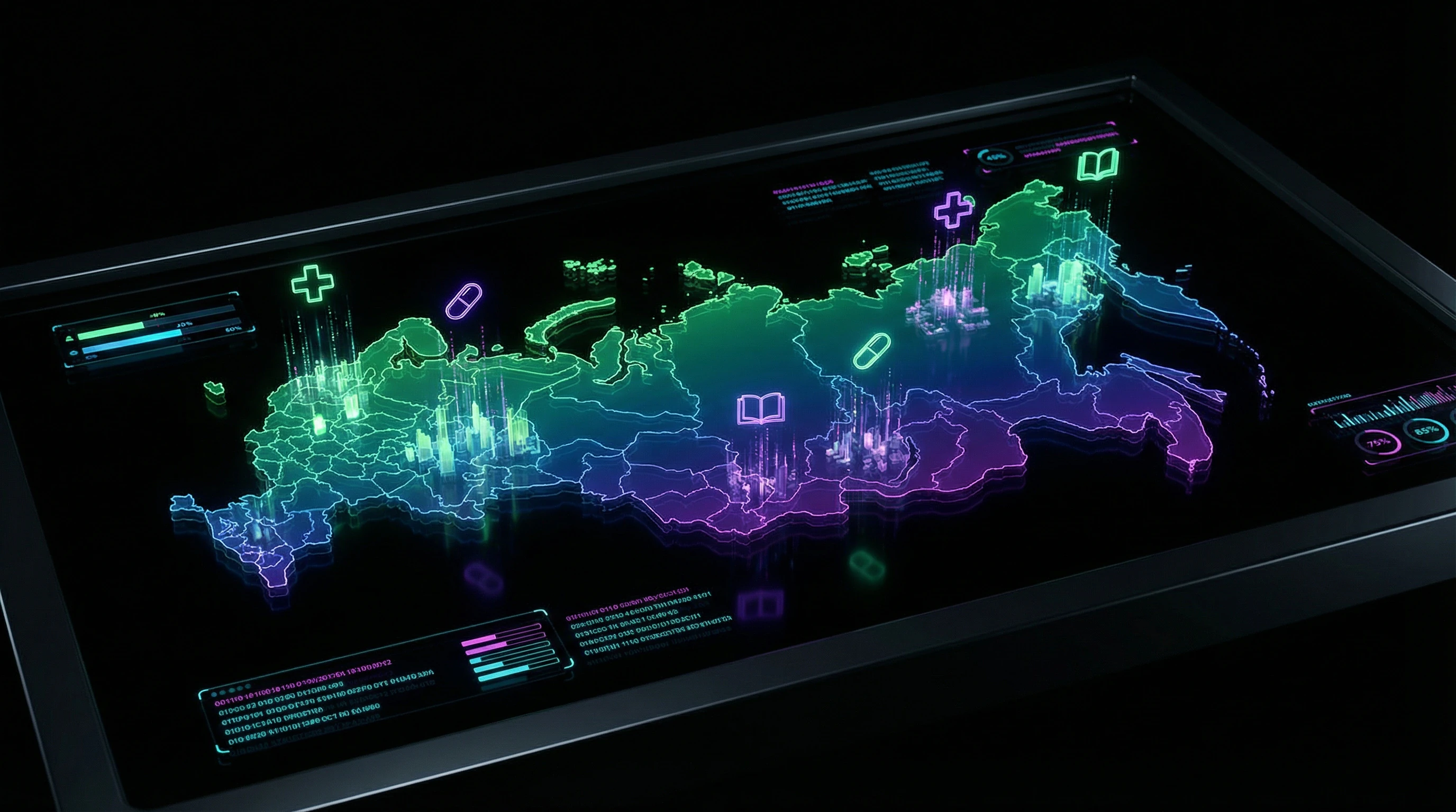 Map of the United States with gradient of pharmaceutical trust levels by region