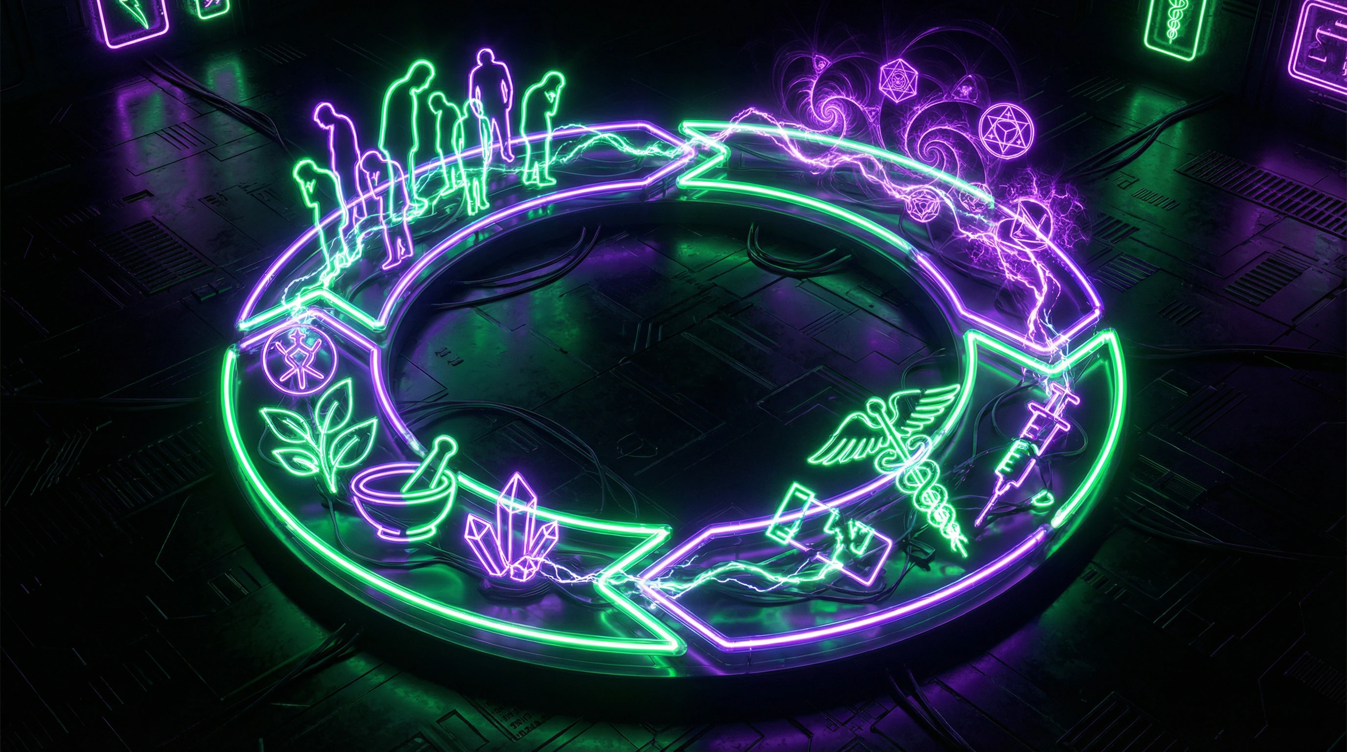 Cyclical diagram of unproven medications' impact on trust