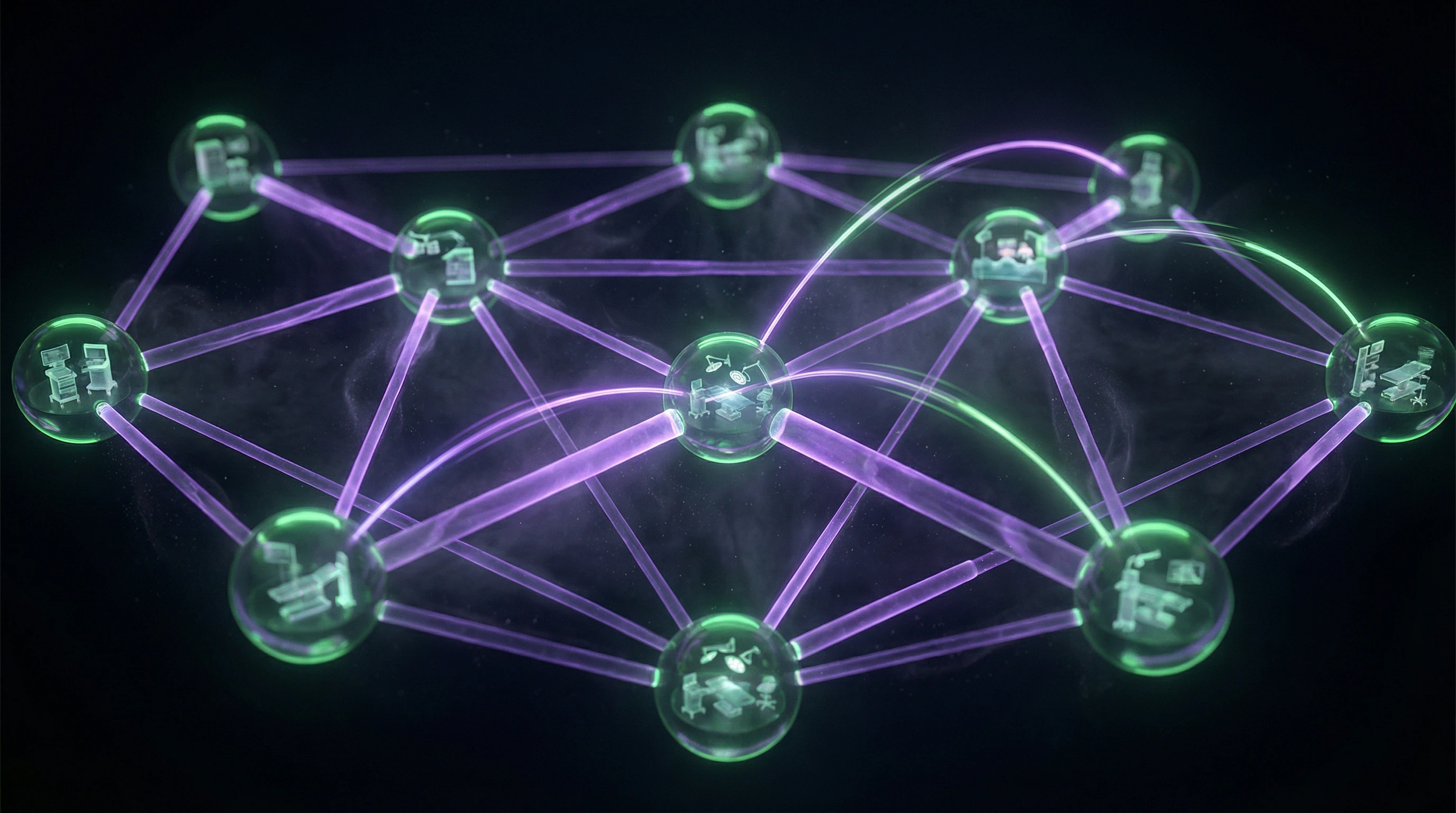 Network meta-analysis diagram with intervention nodes and direct comparison edges