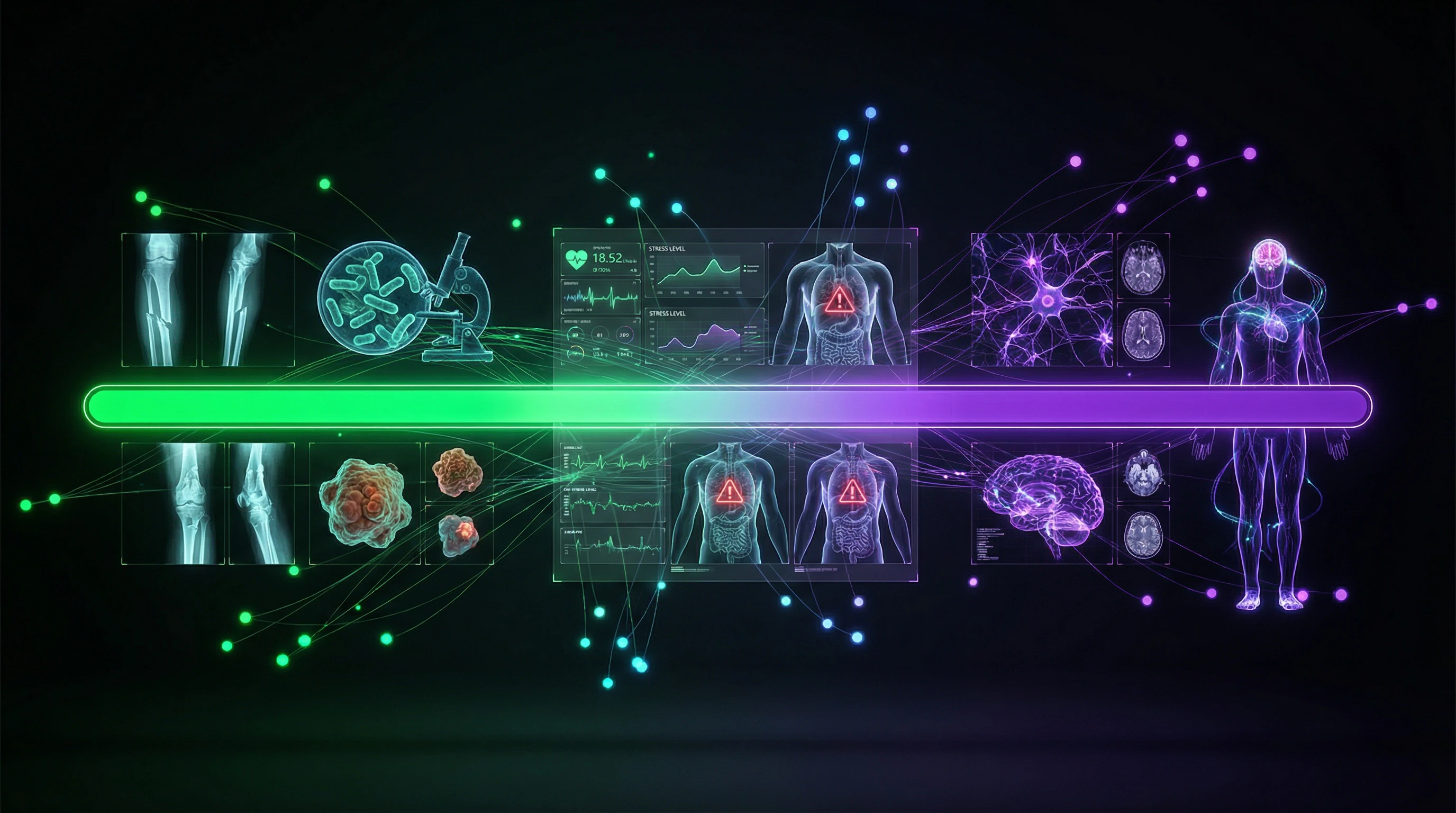 Spectrum of conditions from purely organic to functional with psychosomatic component