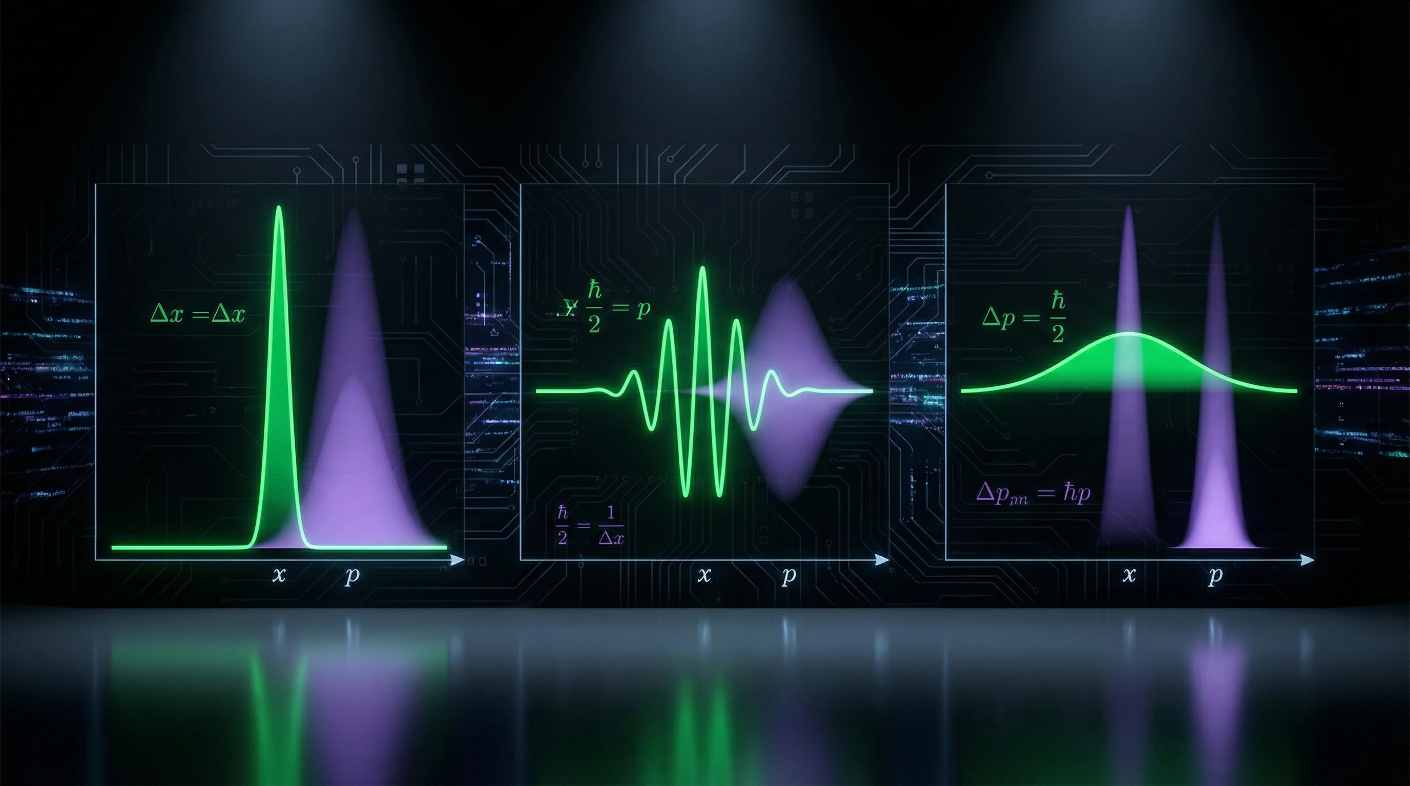 Graphical representation of wave packets with varying degrees of localization