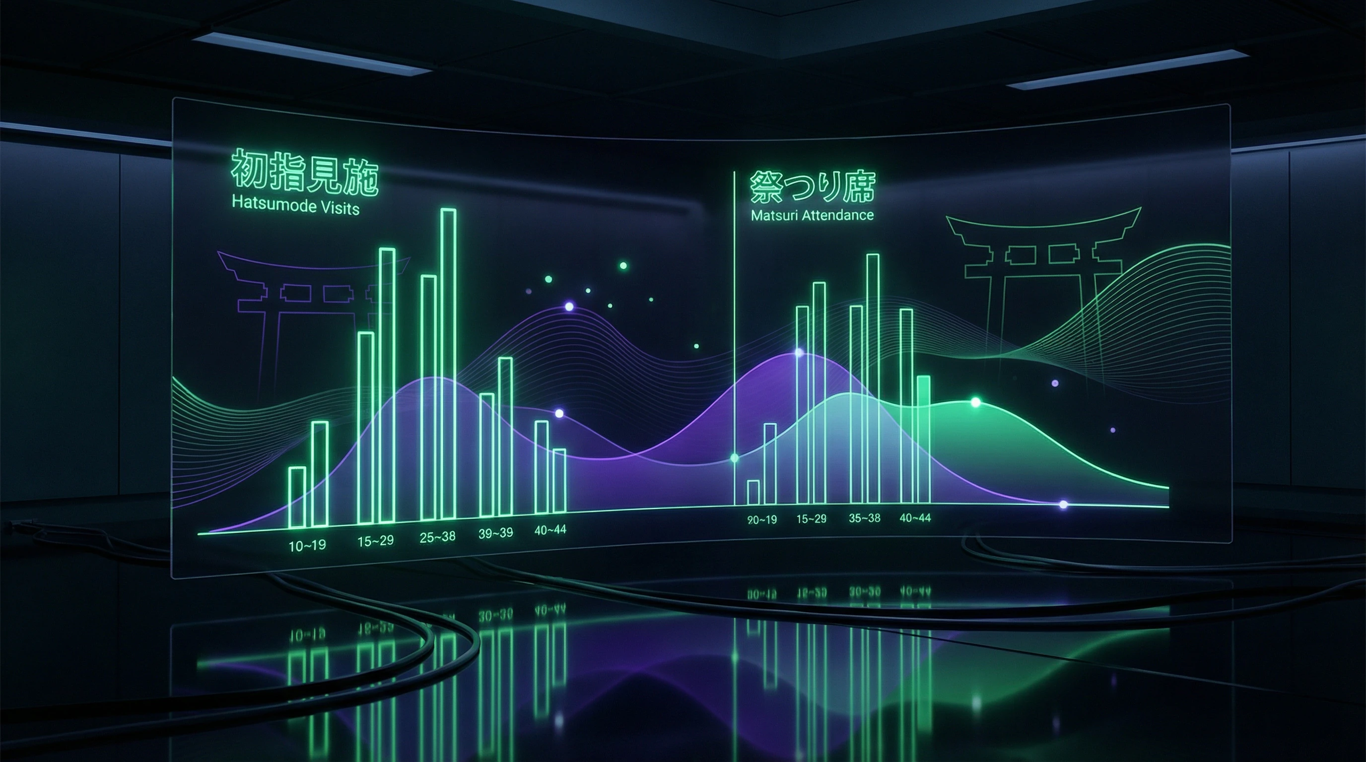 Chart of Japanese participation in Shinto practices by age group