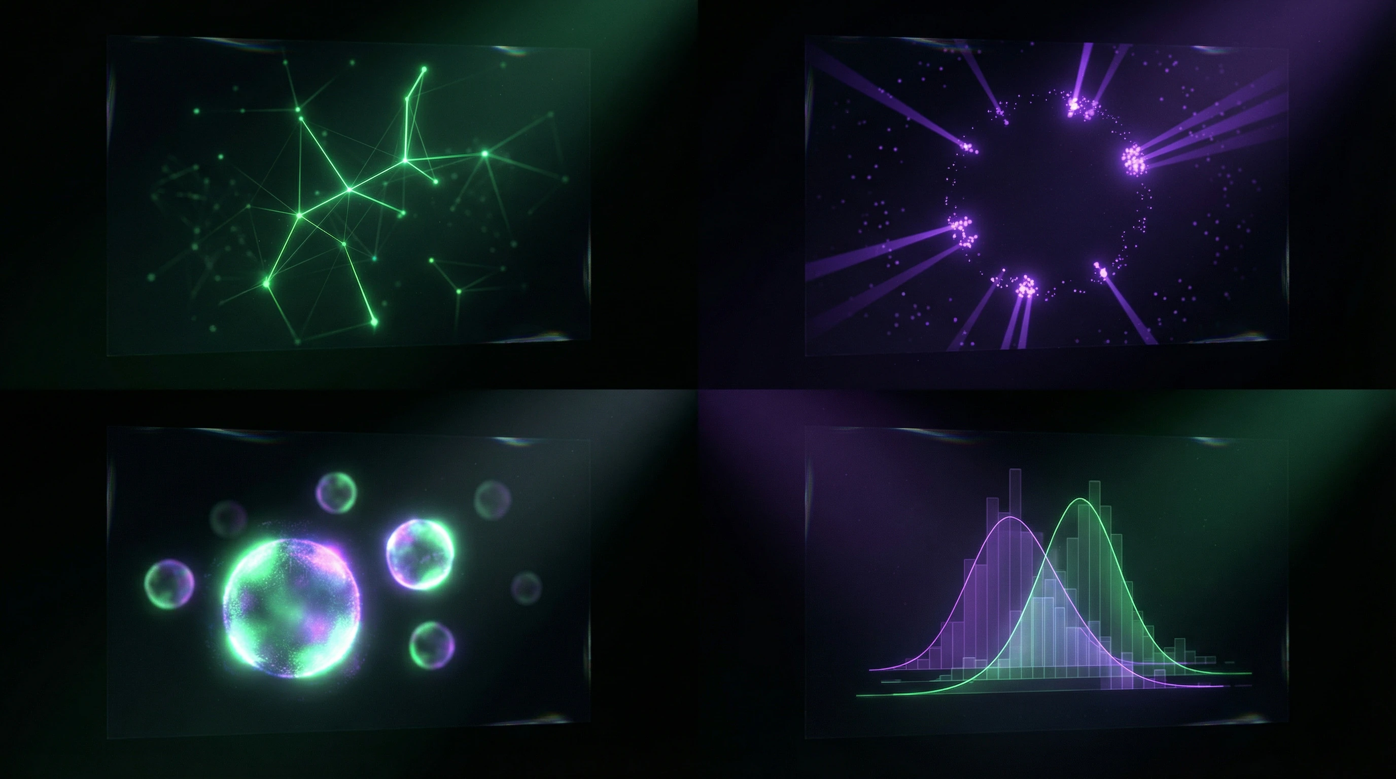 Visualization of four typical cognitive errors when working with statistical data
