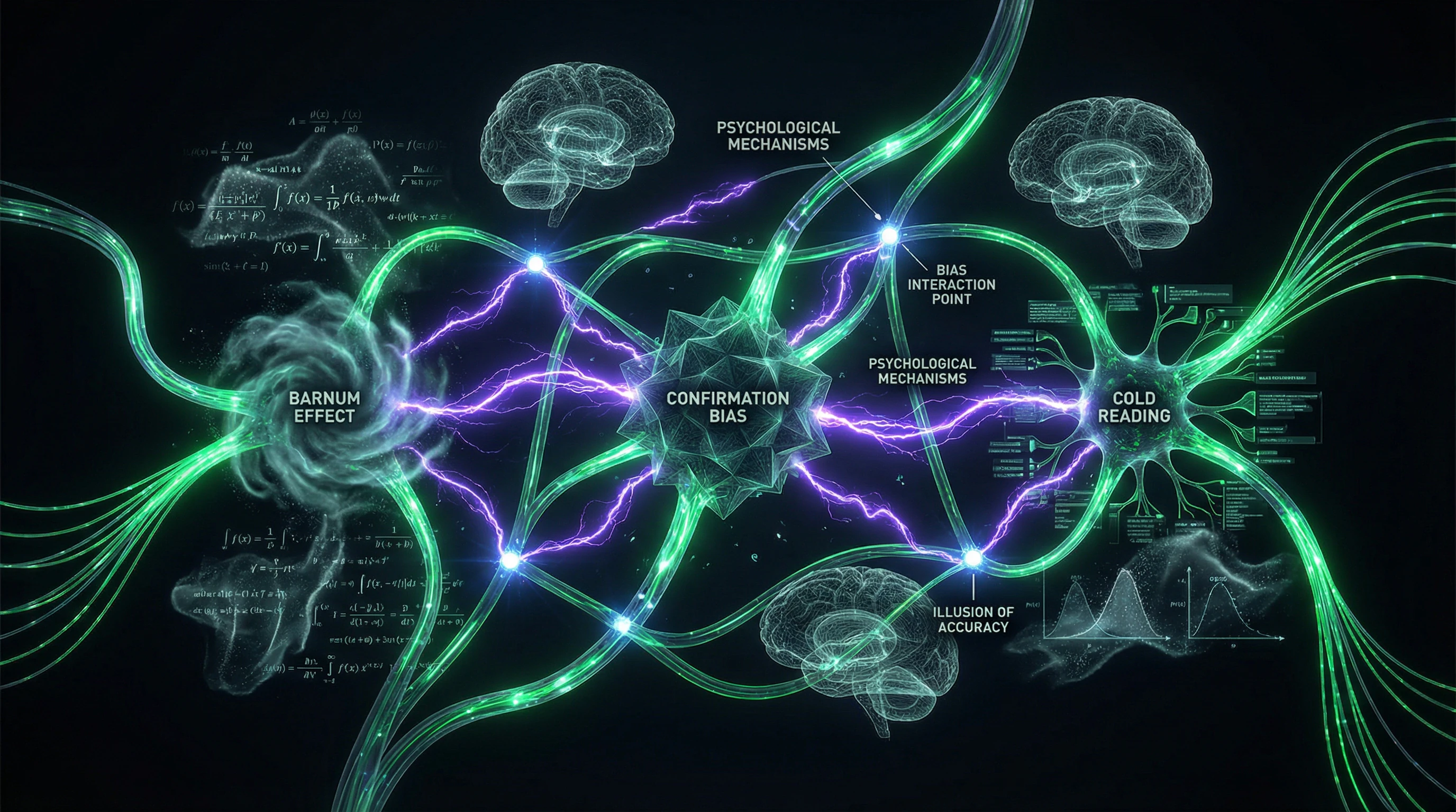 Diagram of cognitive biases in Tarot card interpretation
